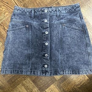 A&F New jean mini skirt (black/grey)